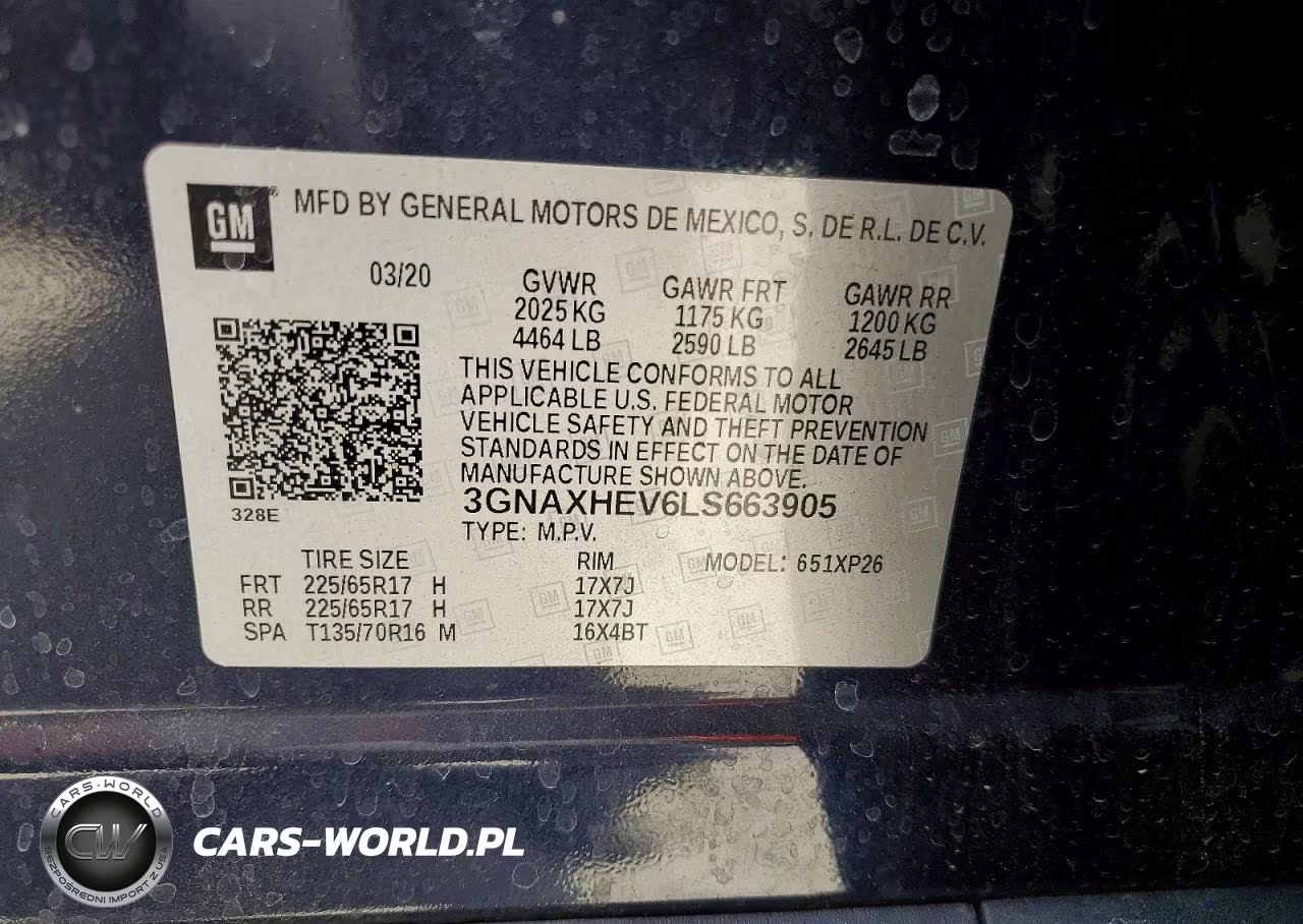 2020 Chevrolet Equinox Ls VIN:3GNAXHEV6LS663905 - 13