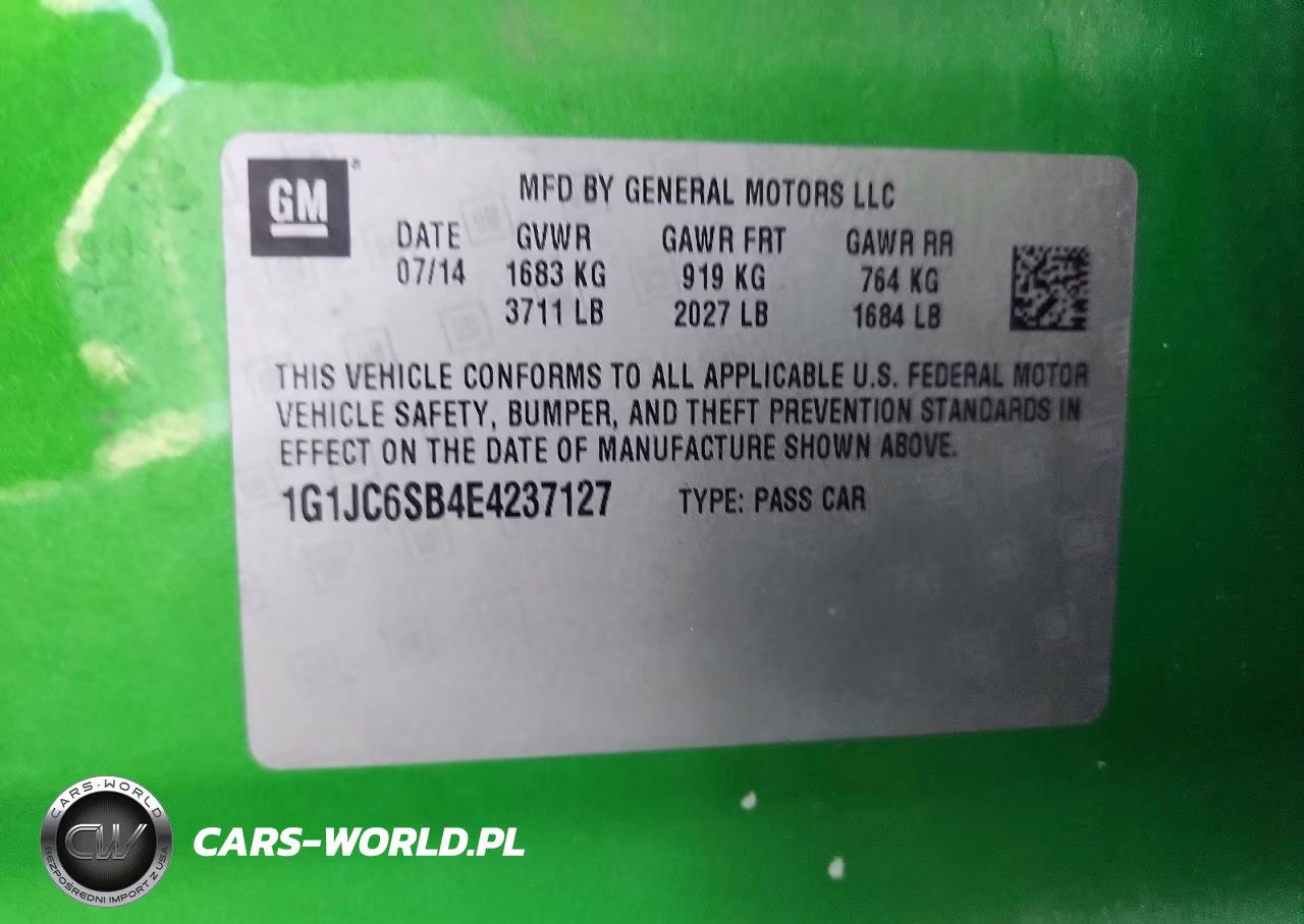 2014 Chevrolet Sonic Lt VIN:1G1JC6SB4E4237127 - 12