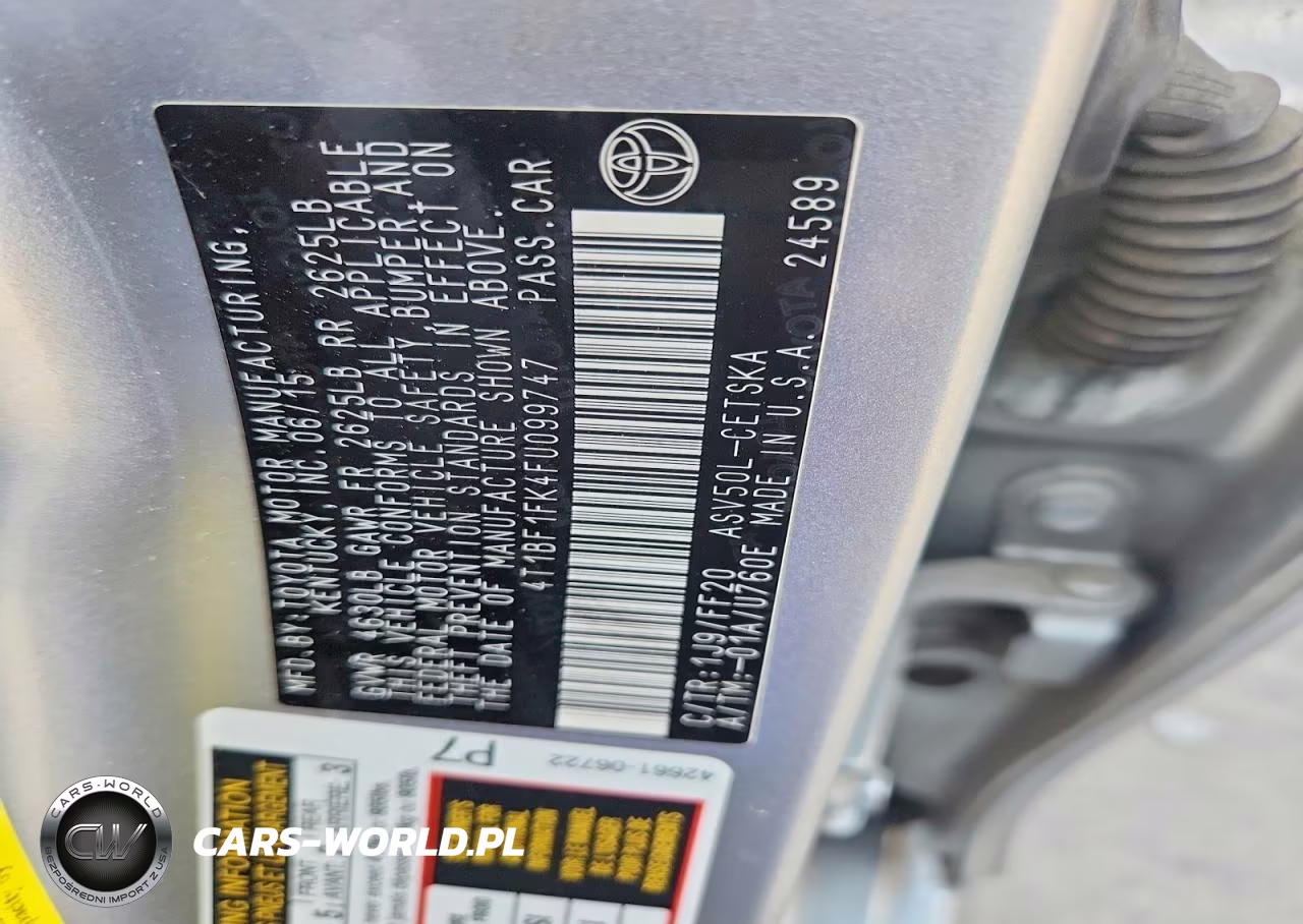 2015 Toyota Camry Se VIN:4T1BF1FK4FU099747 - 12