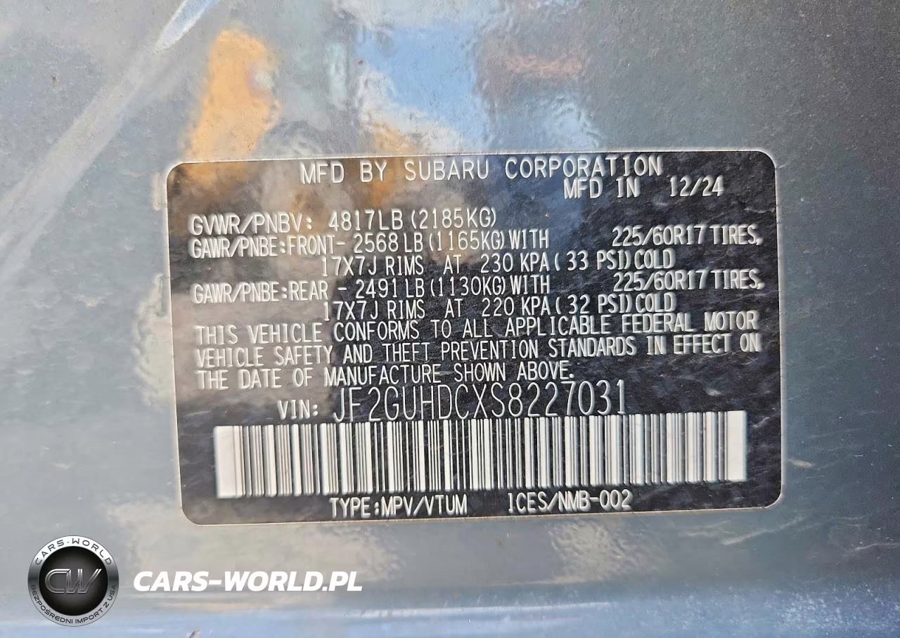 2025 Subaru Crosstrek Premium VIN:JF2GUHDCXS8227031 - 12