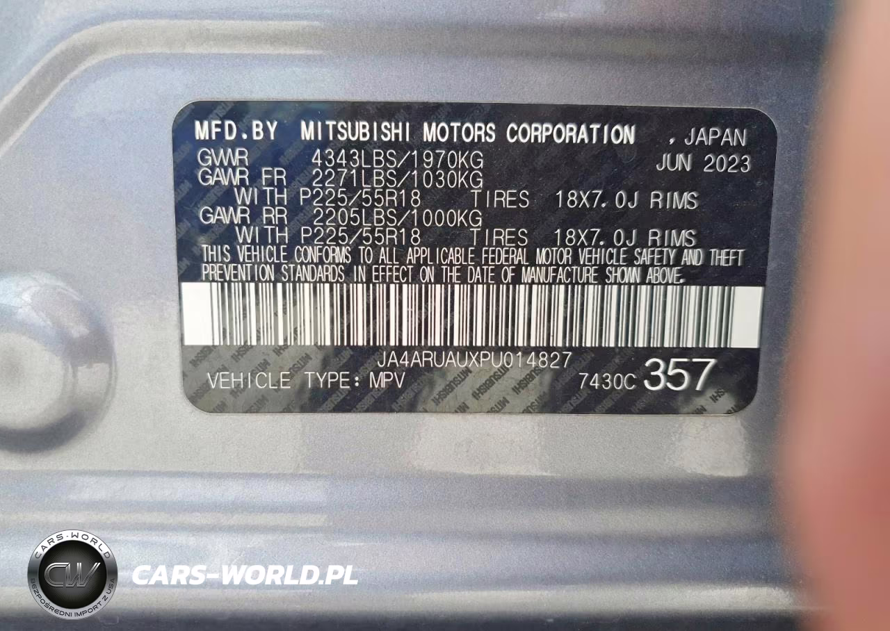 2023 Mitsubishi Outlander Sport S-Se VIN:JA4ARUAUXPU014827 - 13