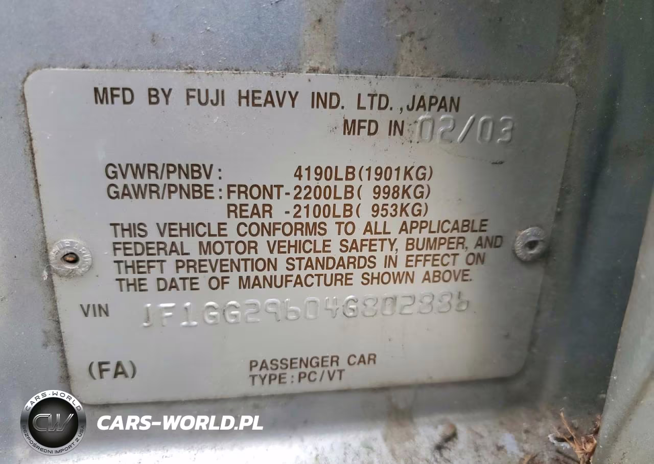 2004 Subaru Impreza Wrx VIN:JF1GG29604G802886 - 12