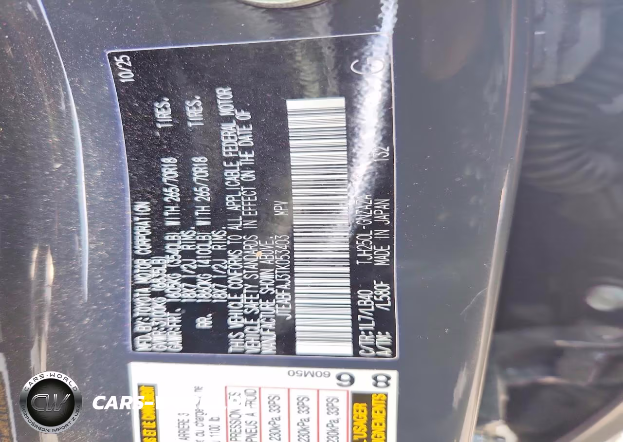 2026 Toyota Land Cruiser Base VIN:JTEABFAJ3TK053403 - 13