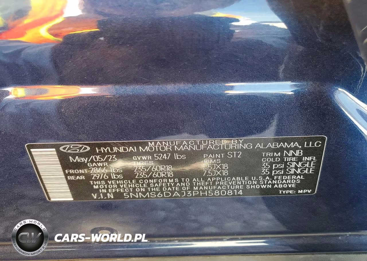 2023 Hyundai Santa Fe Xrt VIN:5NMS6DAJ3PH580814 - 14