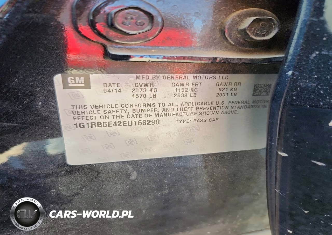 2014 Chevrolet Volt VIN:1G1RB6E42EU163290 - 12