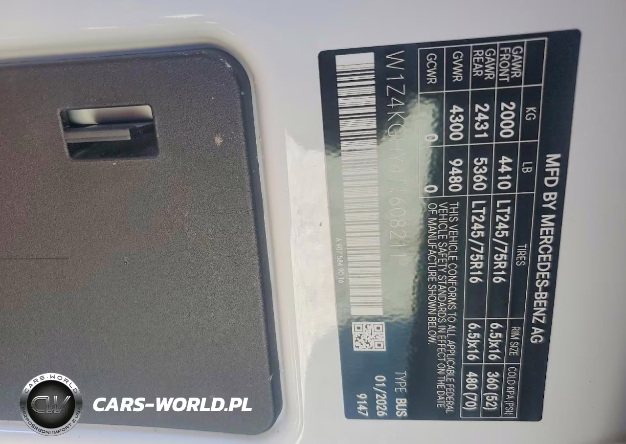 2026 Mercedes-Benz Sprinter 2500 VIN:W1Z4KGHY4TT608211 - 13