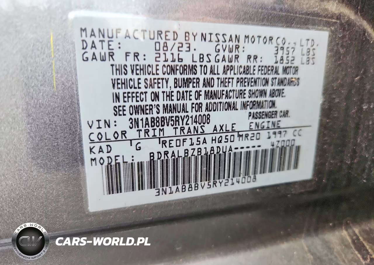 2024 Nissan Sentra S VIN:3N1AB8BV5RY214008 - 12