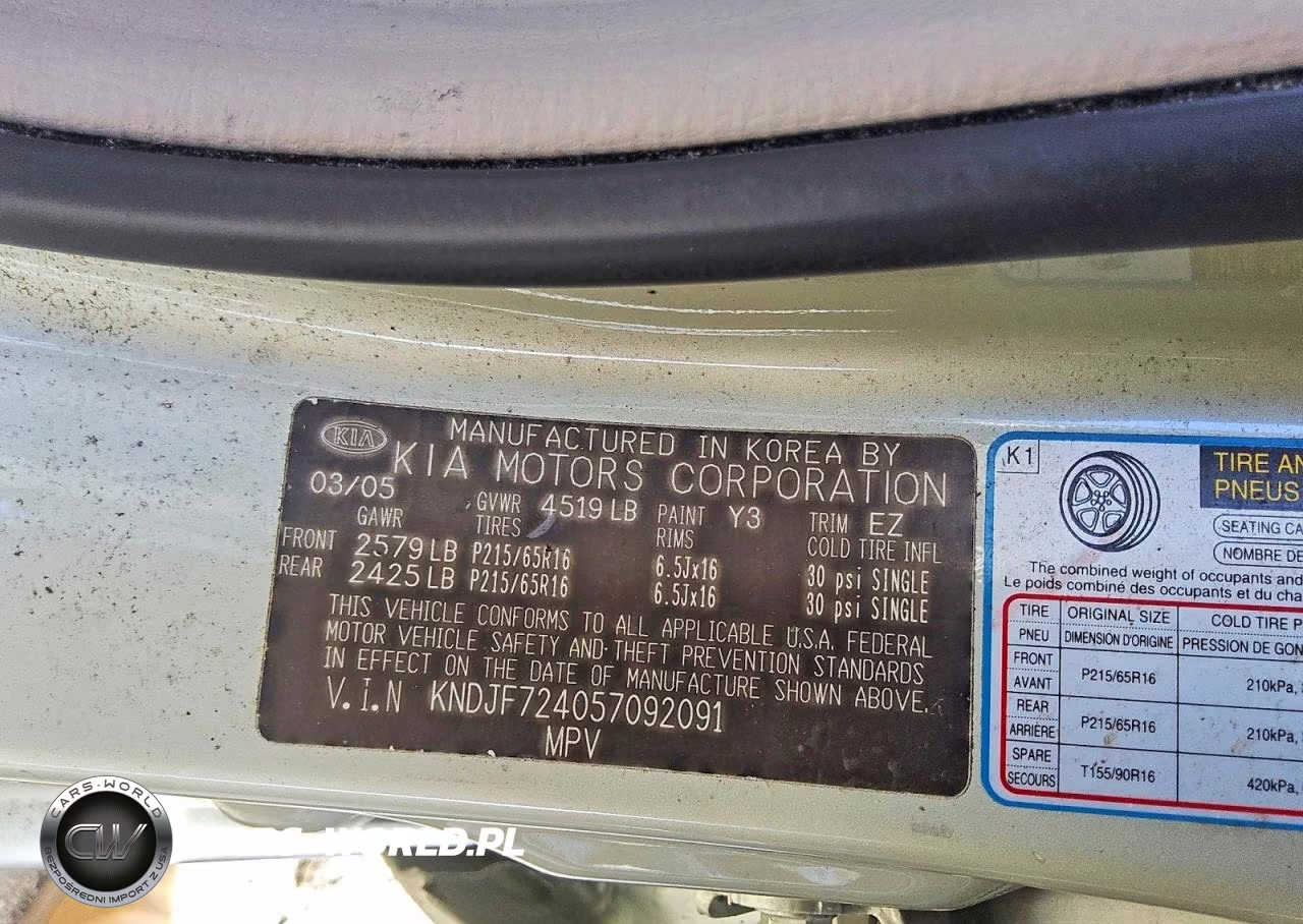 2005 Kia Sportage Lx VIN:KNDJF724057092091 - 12