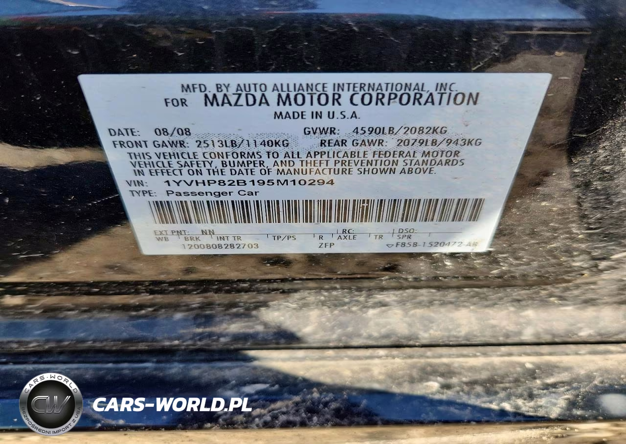 2009 Mazda 6 S VIN:1YVHP82B195M10294 - 12