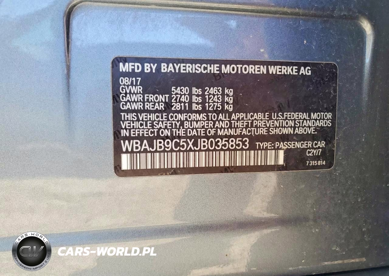 2018 BMW M550Xi VIN:WBAJB9C5XJB035853 - 12