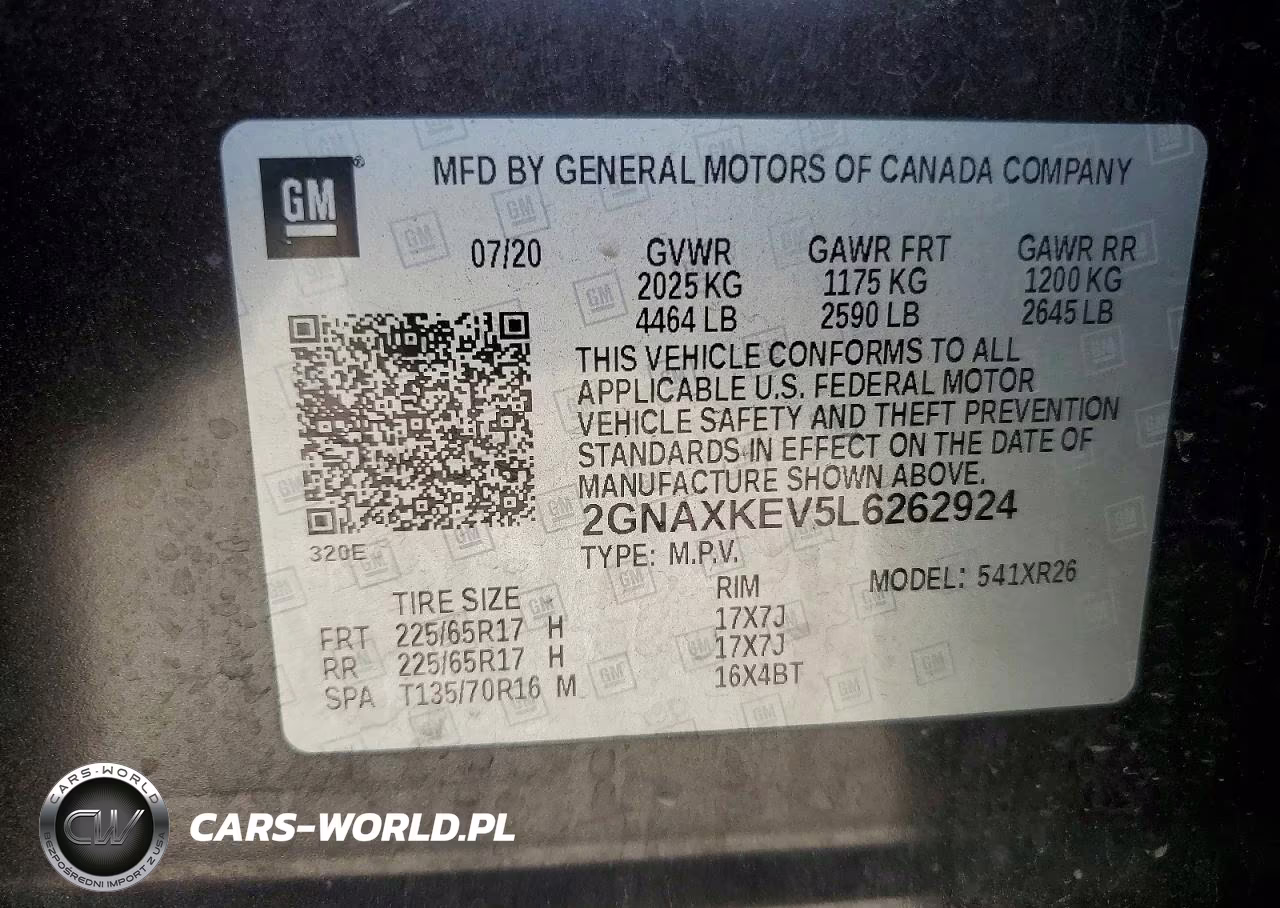 2020 Chevrolet Equinox Lt VIN:2GNAXKEV5L6262924 - 12