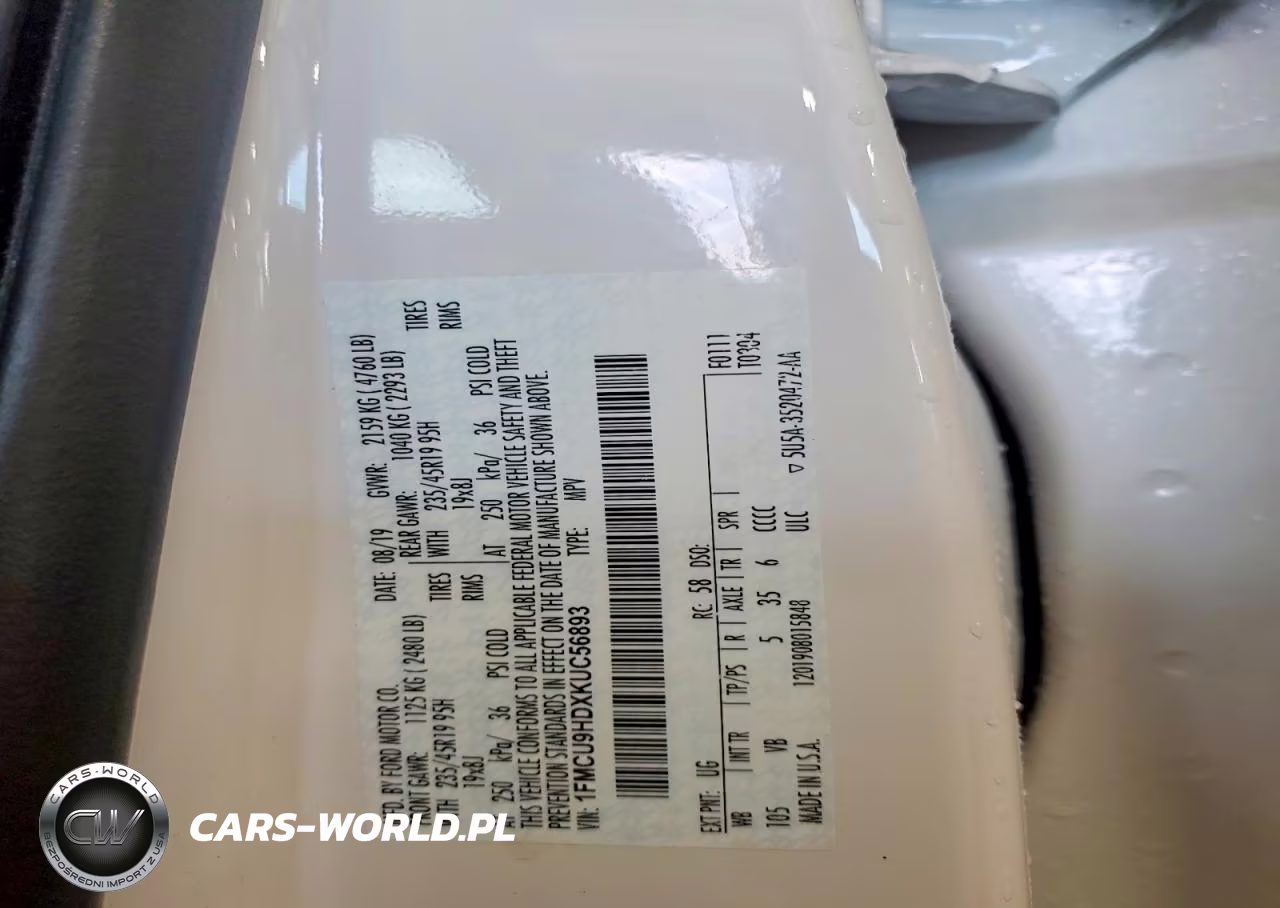 2019 Ford Escape Sel VIN:1FMCU9HDXKUC56893 - 12
