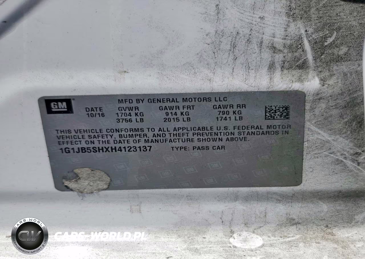 2017 Chevrolet Sonic Ls VIN:1G1JB5SHXH4123137 - 12