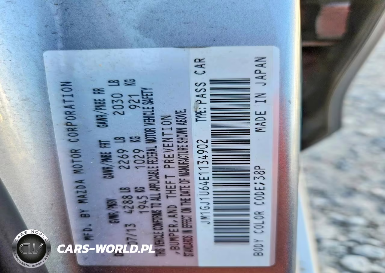 2014 Mazda 6 Sport VIN:JM1GJ1U64E1134902 - 12