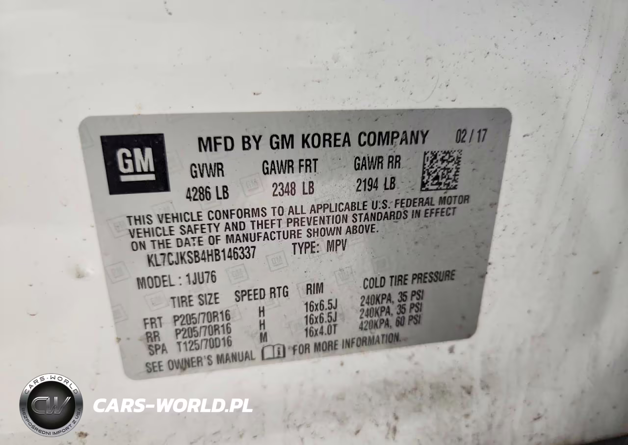 2017 Chevrolet Trax Ls VIN:KL7CJKSB4HB146337 - 13