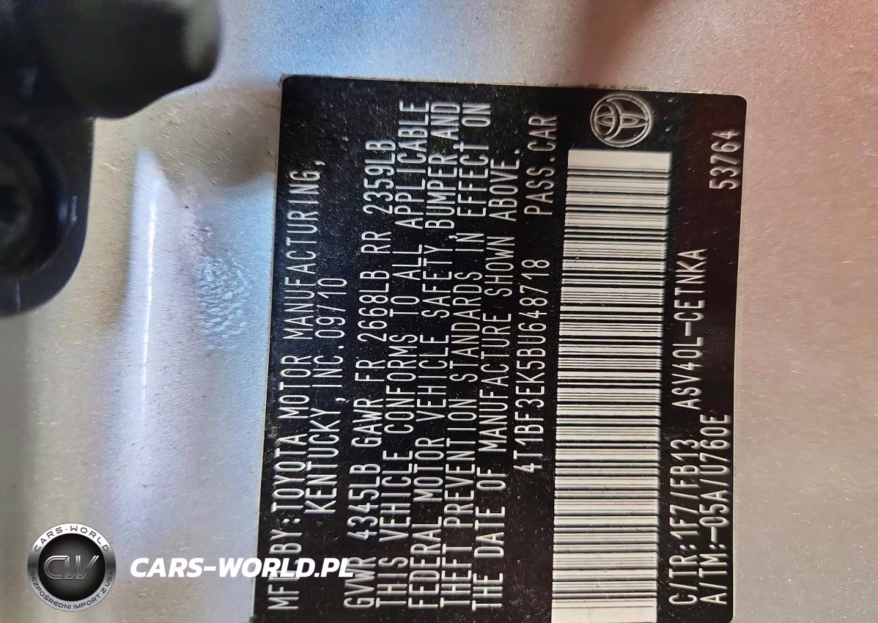 2011 Toyota Camry Le VIN:4T1BF3EK5BU648718 - 12