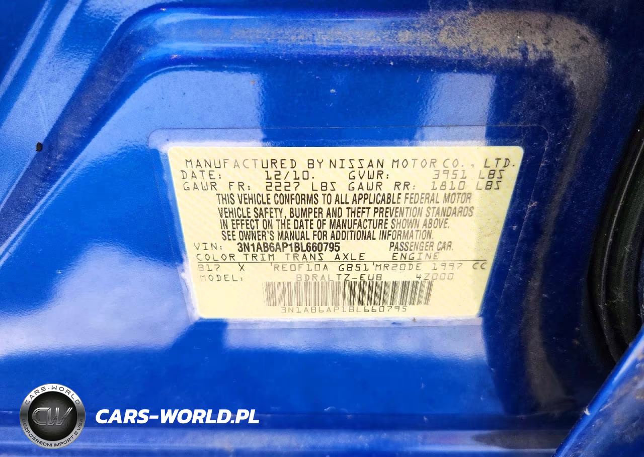 2011 Nissan Sentra 2.0 VIN:3N1AB6AP1BL660795 - 13