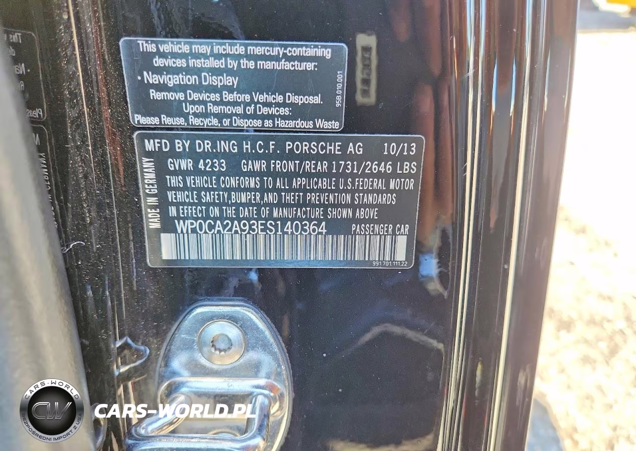2014 Porsche 911 Carrera VIN:WP0CA2A93ES140364 - 12