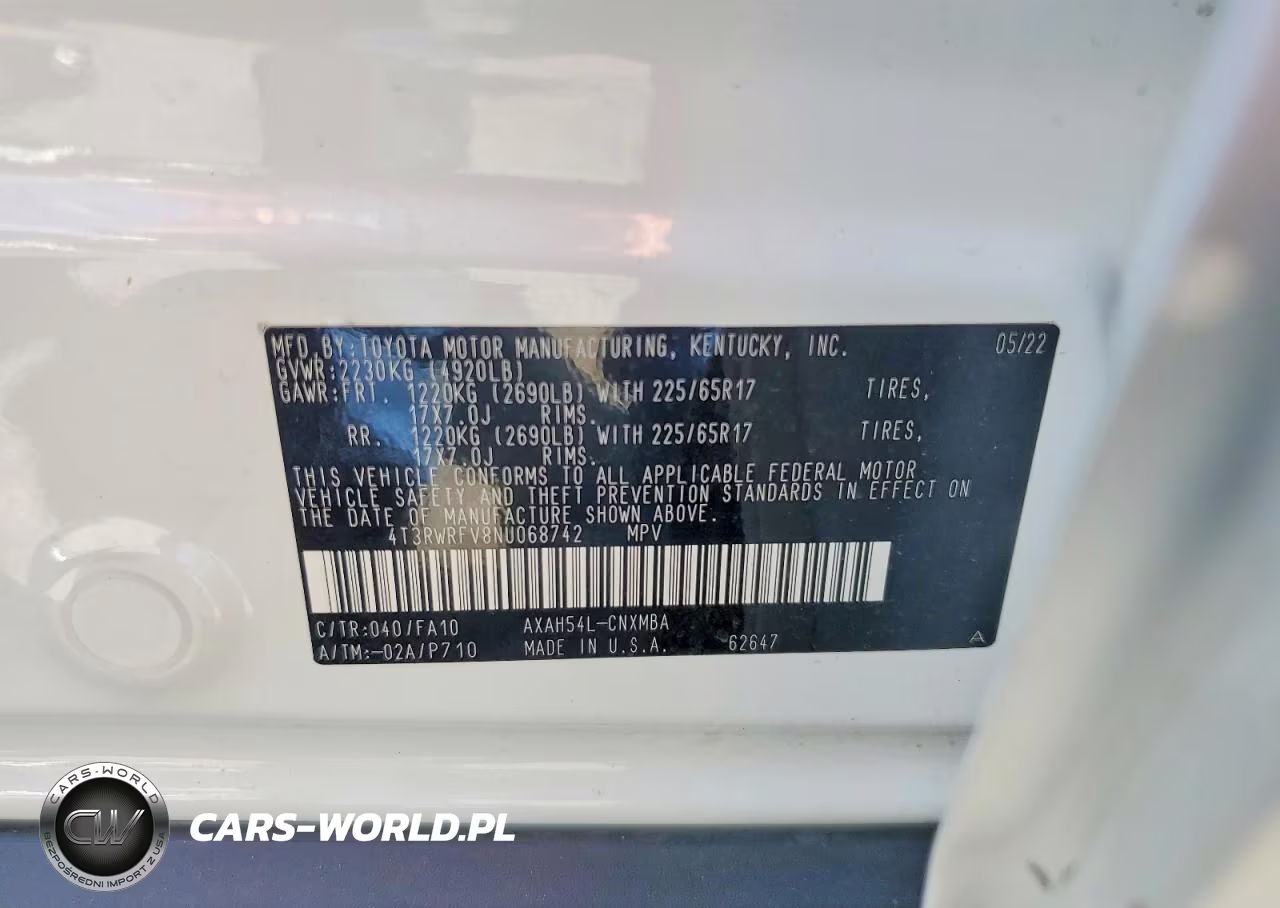 2022 Toyota Rav4 Xle VIN:4T3RWRFV8NU068742 - 13