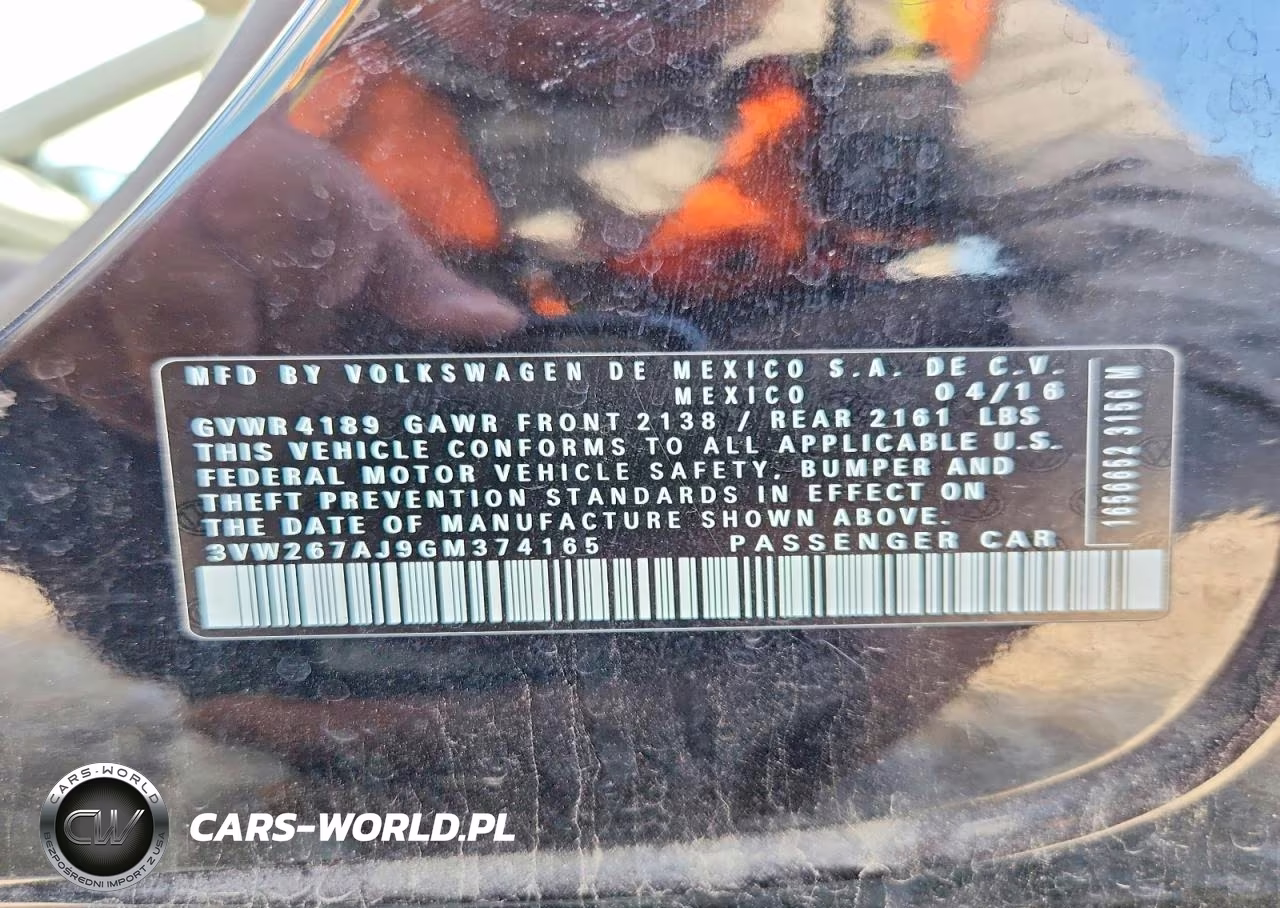 2016 Volkswagen Jetta S VIN:3VW267AJ9GM374165 - 12