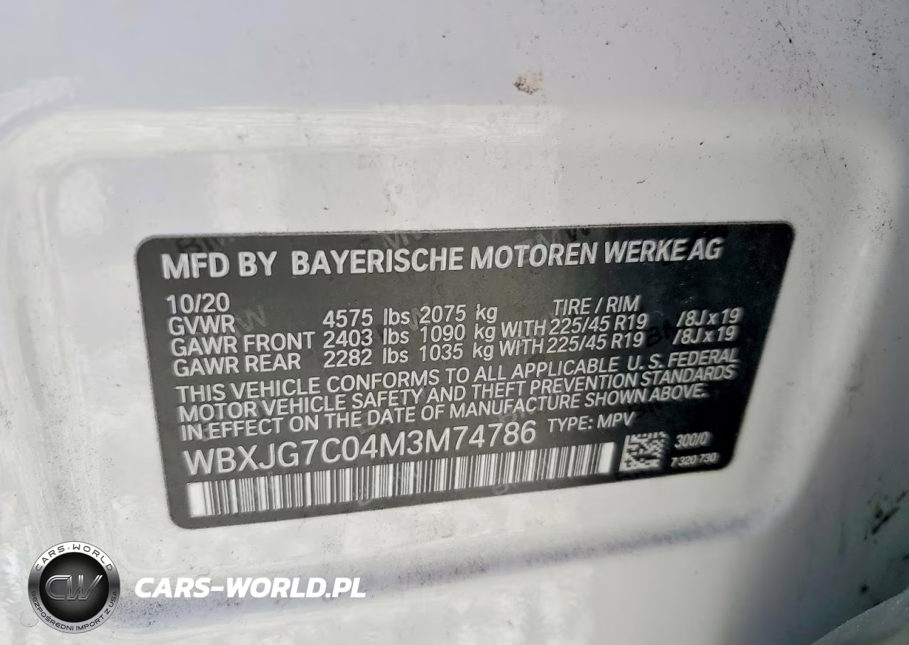 2021 BMW X1 Sdrive28I VIN:WBXJG7C04M3M74786 - 13