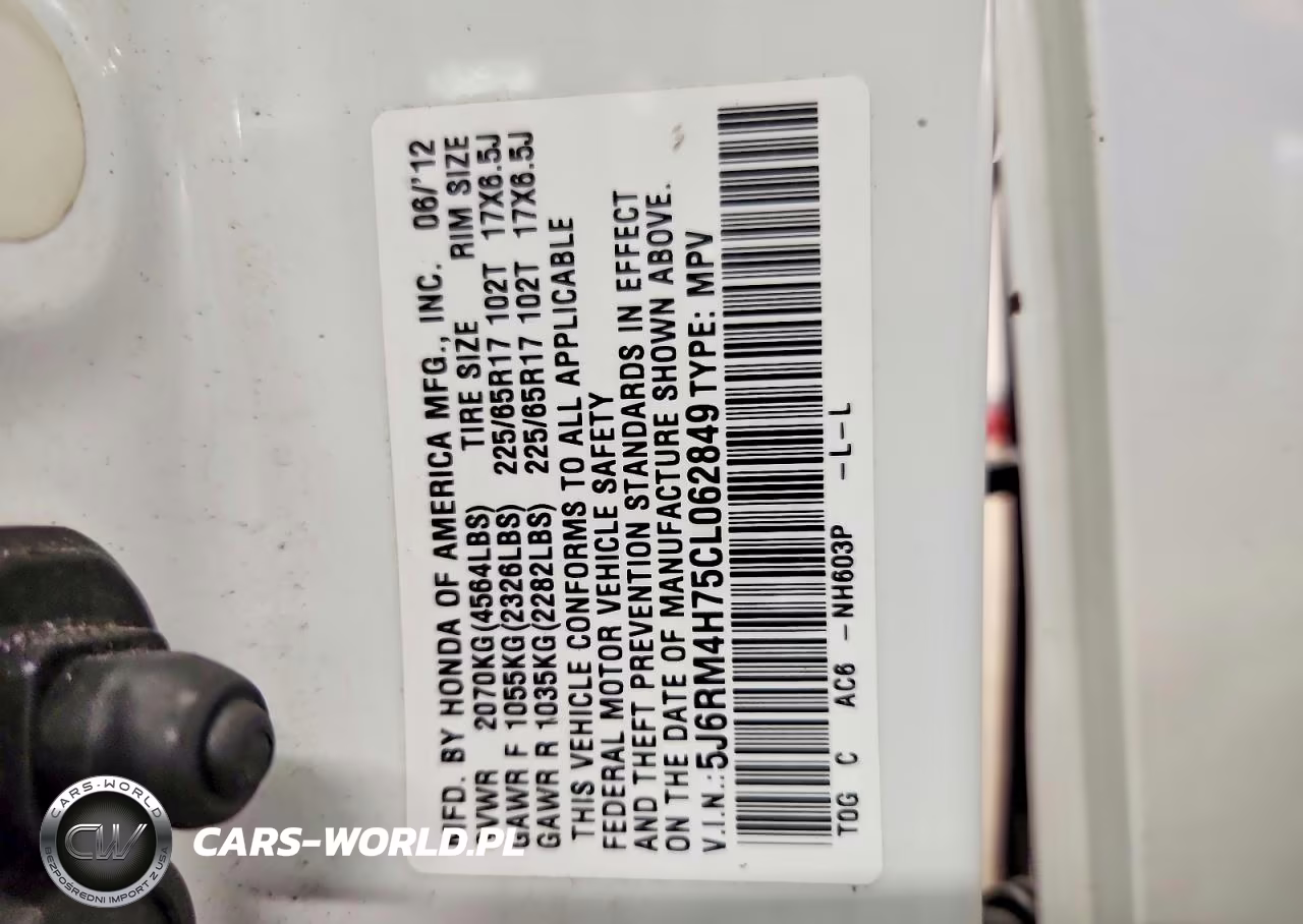 2012 Honda Cr-V Exl VIN:5J6RM4H75CL062849 - 13
