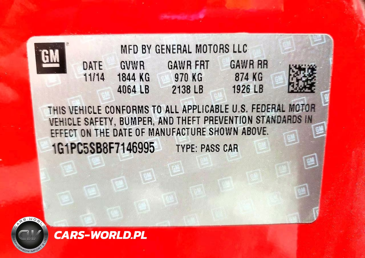 2015 Chevrolet Cruze Lt VIN:1G1PC5SB8F7146995 - 13