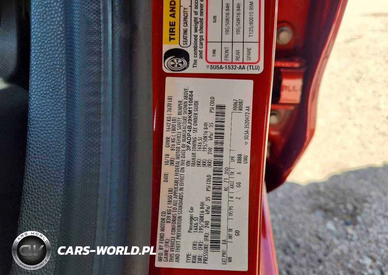 2019 Ford Fiesta Se VIN:3FADP4BJ9KM110884 - 12