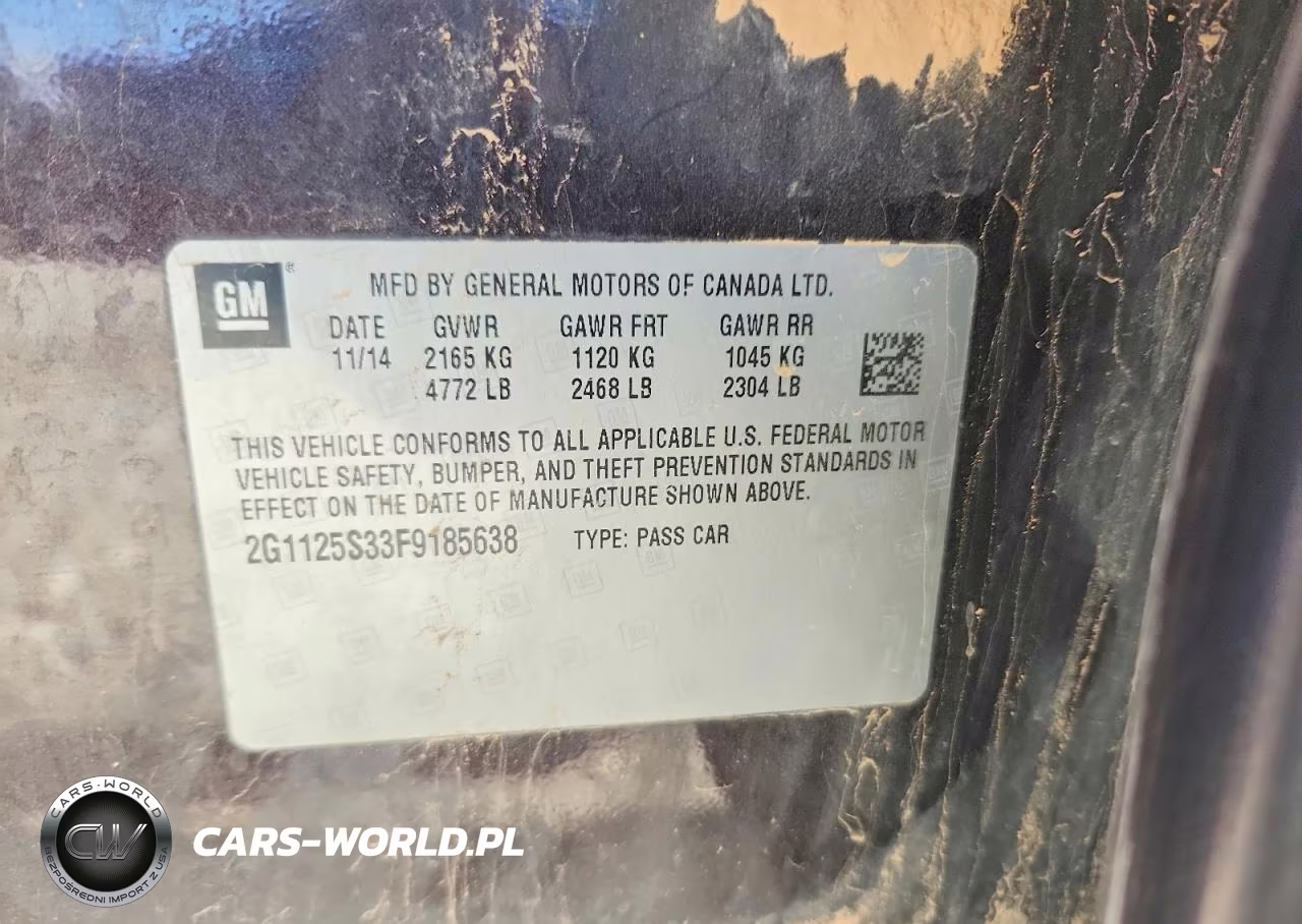2015 Chevrolet Impala Lt VIN:2G1125S33F9185638 - 13