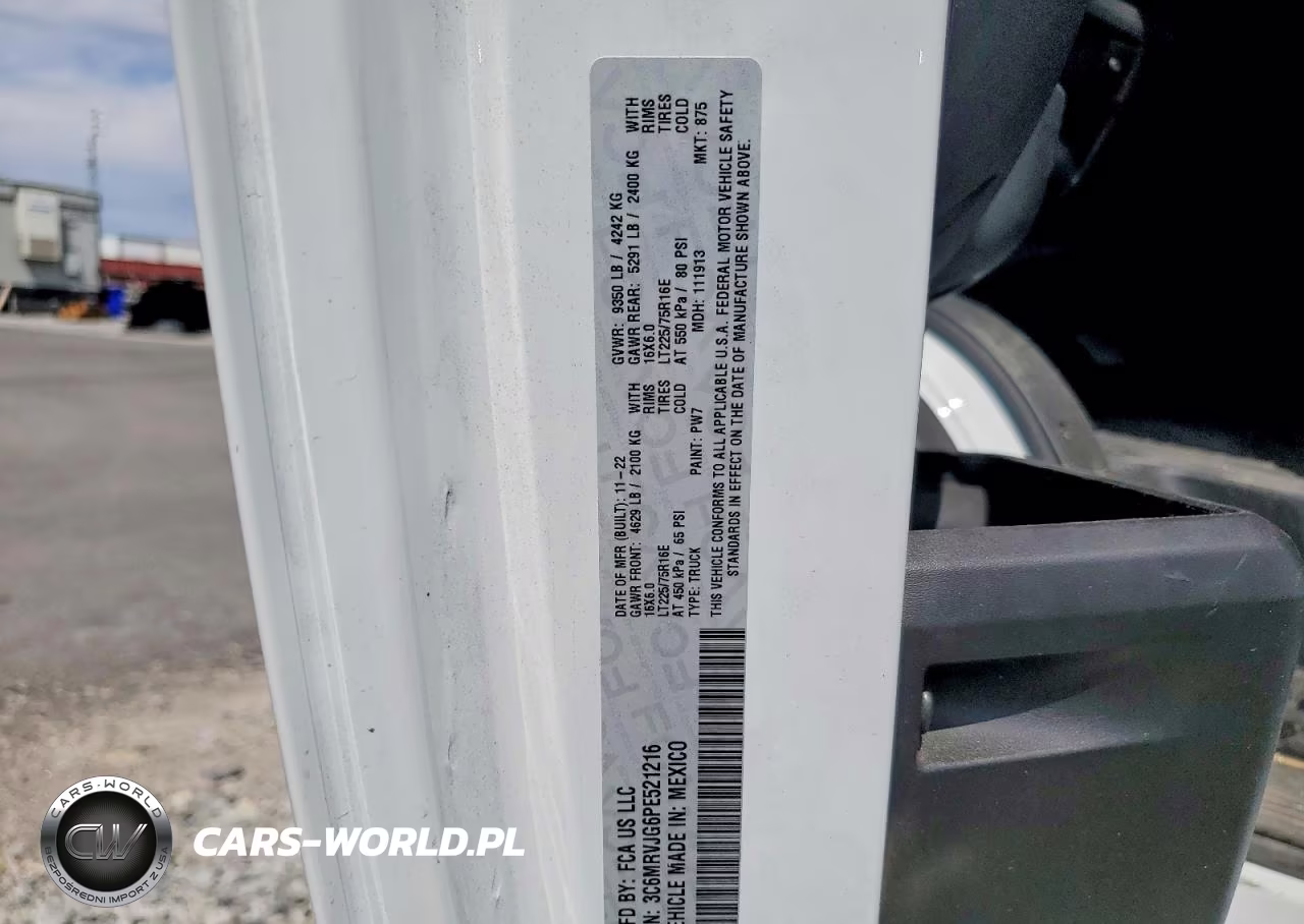 2023 Ram Promaster 3500 3500 High VIN:3C6MRVJG6PE521216 - 13