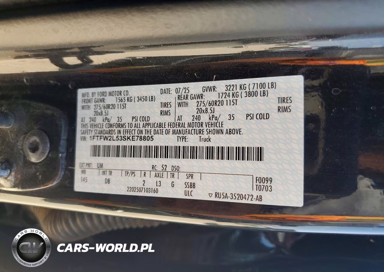 2025 Ford F150 Stx VIN:1FTFW2L53SKE78805 - 12