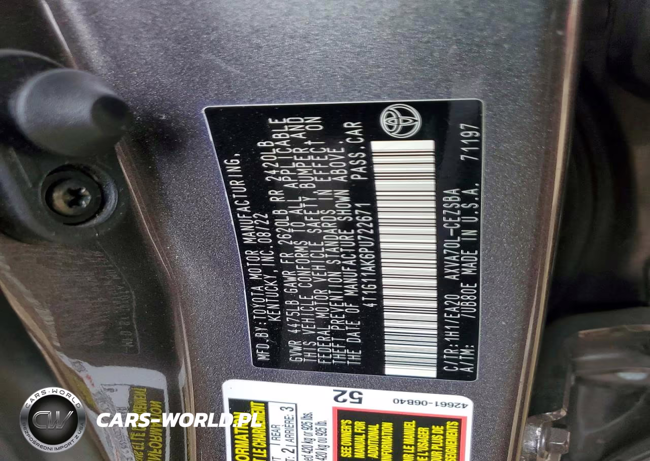 2023 Toyota Camry Se VIN:4T1G11AK6PU722671 - 12