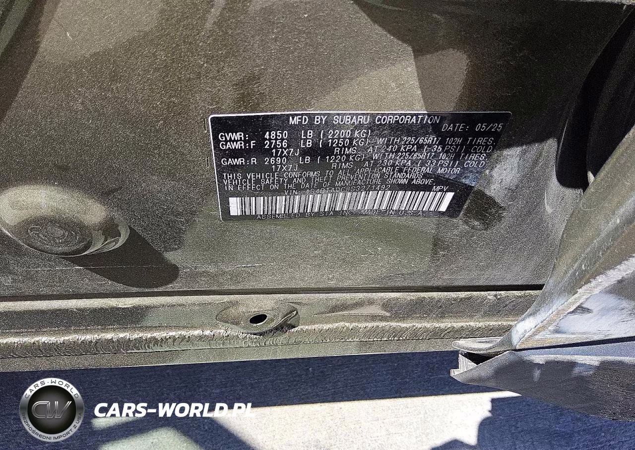 2025 Subaru Outback Premium VIN:4S4BTADC8S3271492 - 13