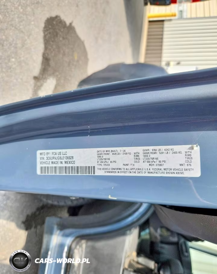 2020 Ram Promaster 3500 3500 High VIN:3C6URVJG8LE136928 - 13