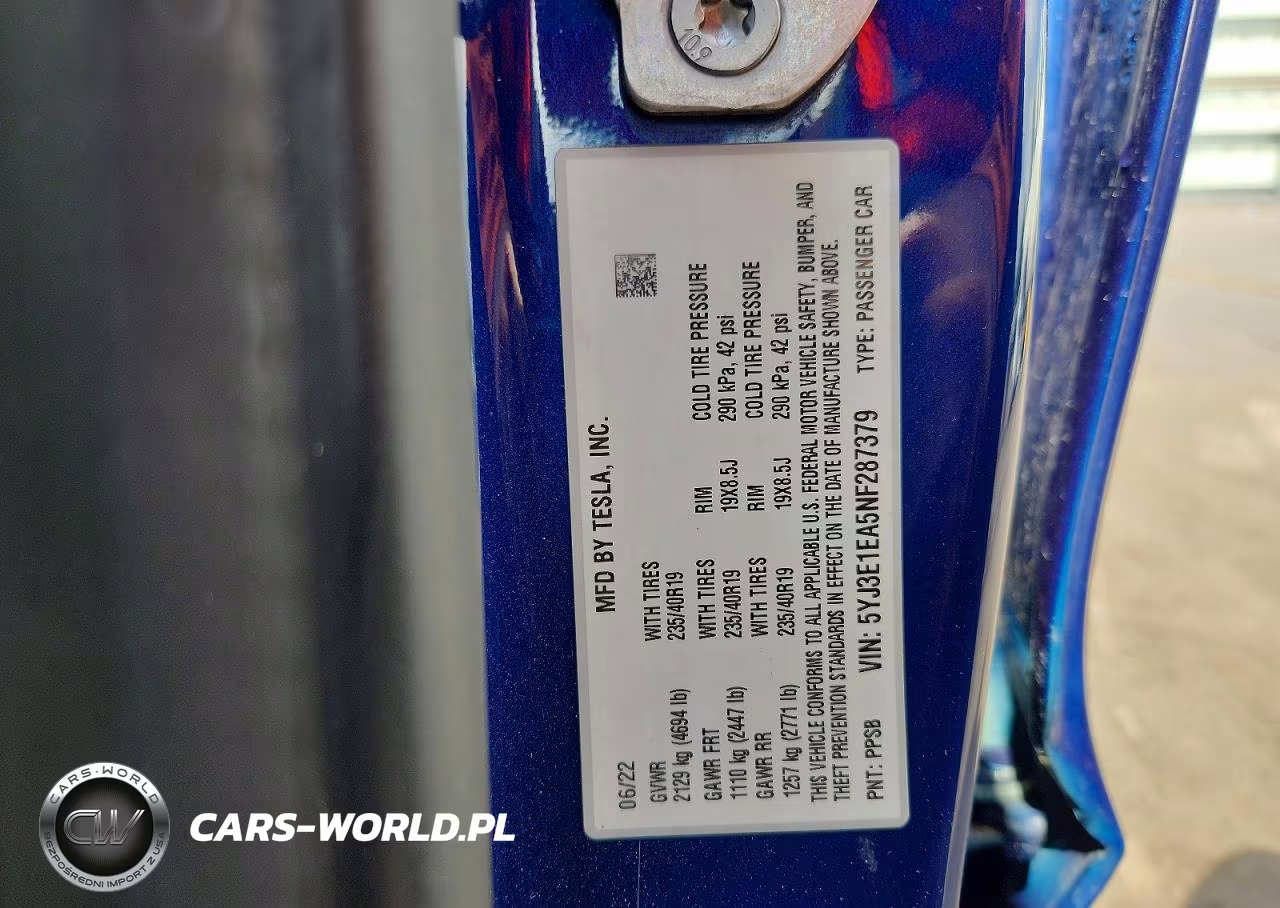 2022 Tesla Model 3 VIN:5YJ3E1EA5NF287379 - 12