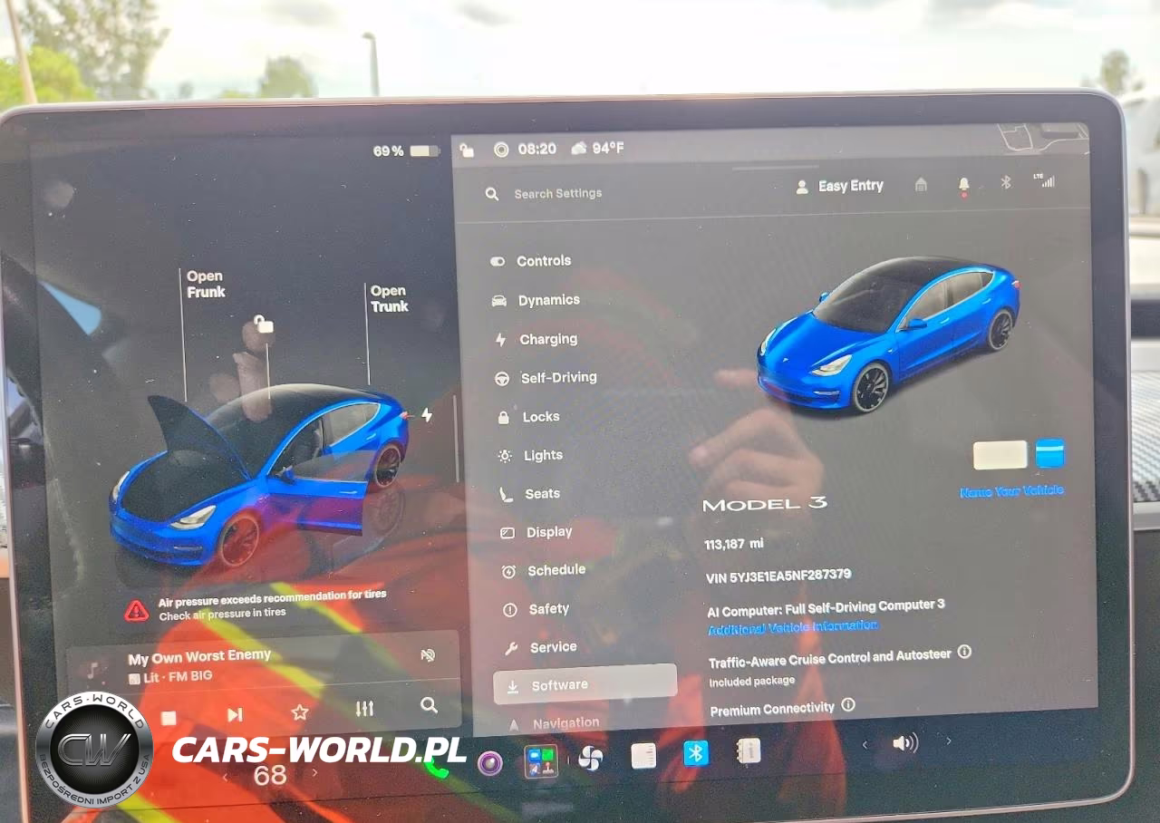 2022 Tesla Model 3 VIN:5YJ3E1EA5NF287379 - 9