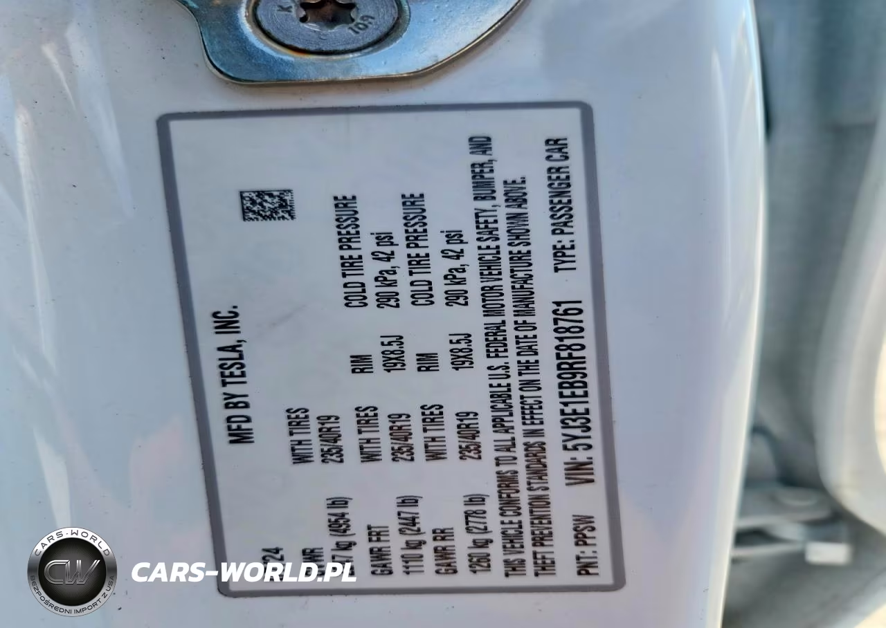 2024 Tesla Model 3 VIN:5YJ3E1EB9RF818761 - 12