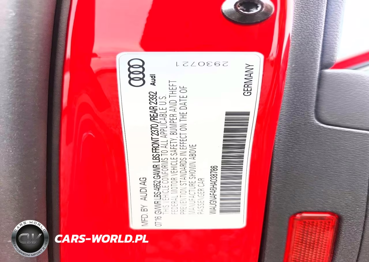 2017 Audi A4 Premium VIN:WAUGNAF46HA038786 - 12