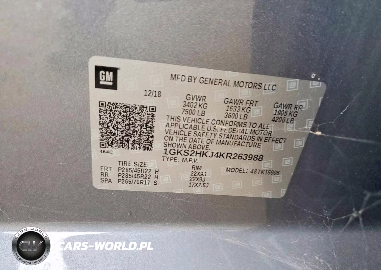 2019 GMC Yukon Xl Denali VIN:1GKS2HKJ4KR263988 - 12