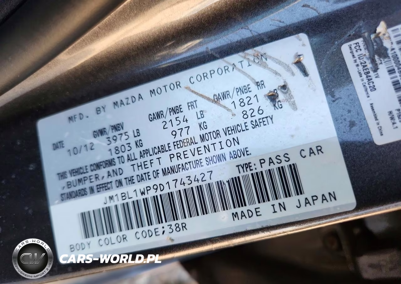 2013 Mazda 3 I VIN:JM1BL1WP9D1743427 - 12