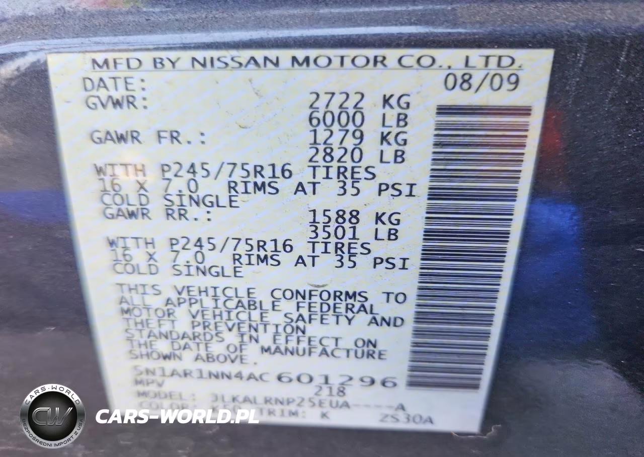 2010 Nissan Pathfinder S Fe+ VIN:5N1AR1NN4AC601296 - 12