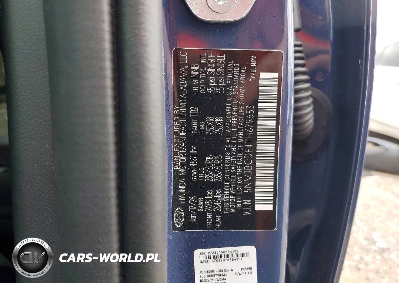2026 Hyundai Tucson Sel VIN:5NMJBCDE4TH679653 - 14