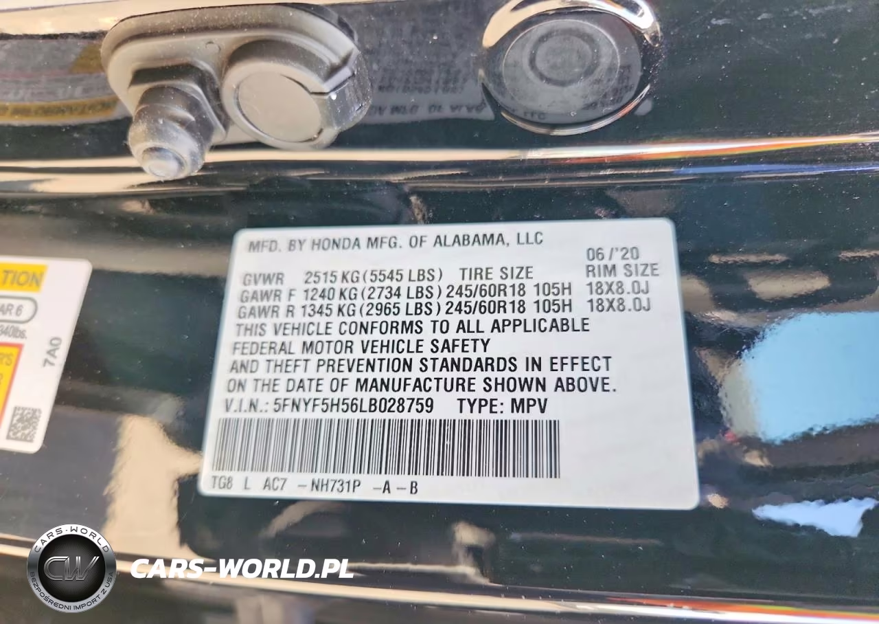2020 Honda Pilot Exl VIN:5FNYF5H56LB028759 - 12