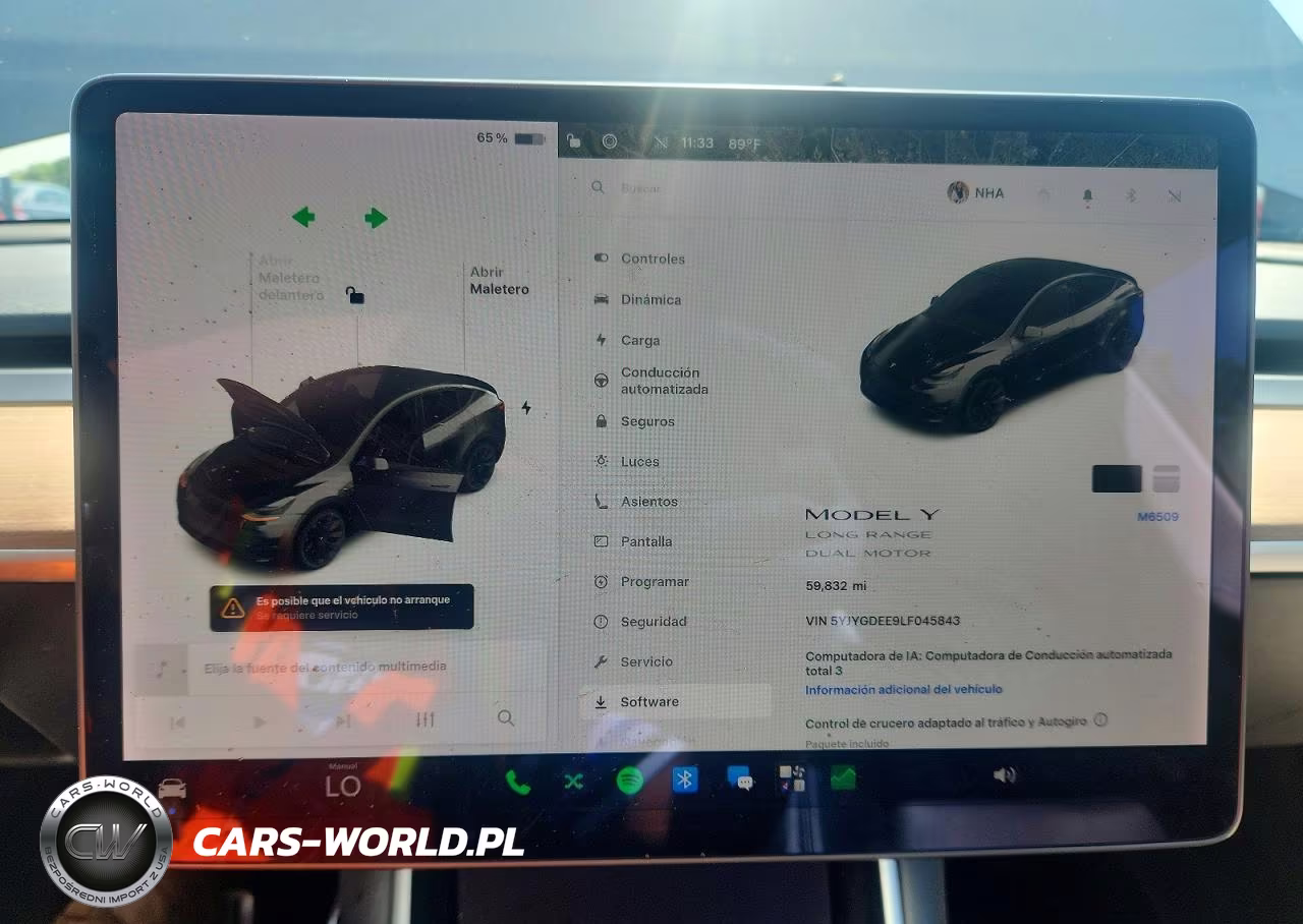 2020 Tesla Model Y VIN:5YJYGDEE9LF045843 - 9