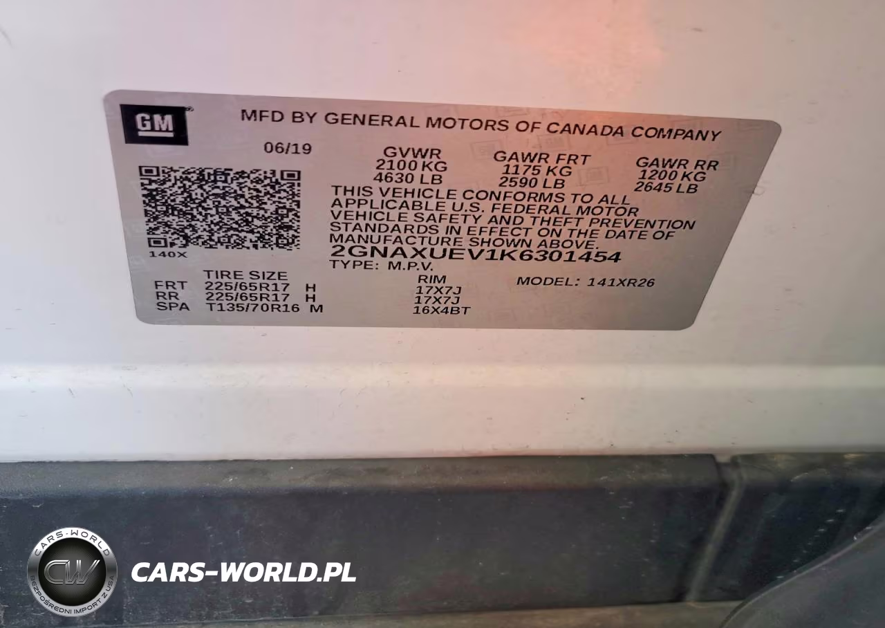 2019 Chevrolet Equinox Lt VIN:2GNAXUEV1K6301454 - 12