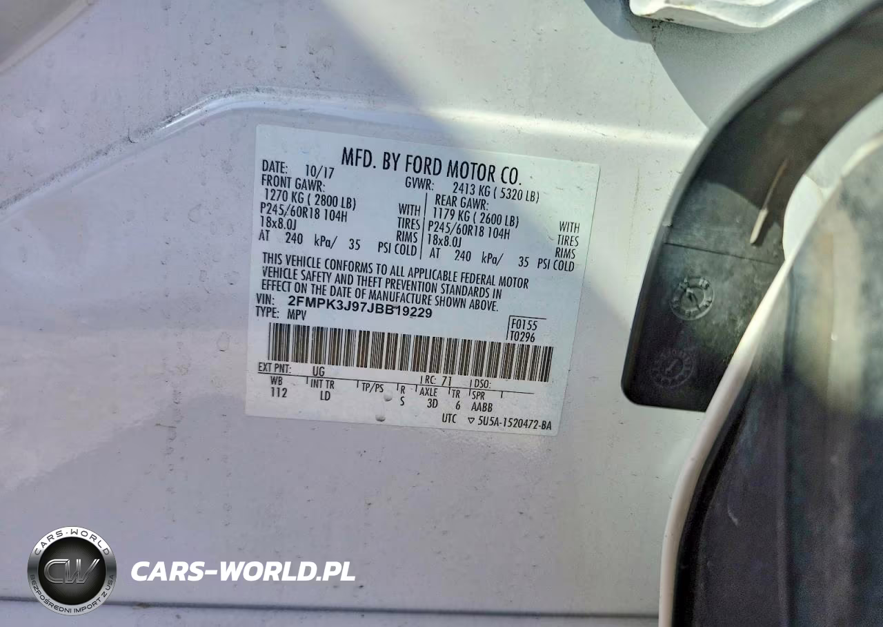 2018 Ford Edge Sel VIN:2FMPK3J97JBB19229 - 14