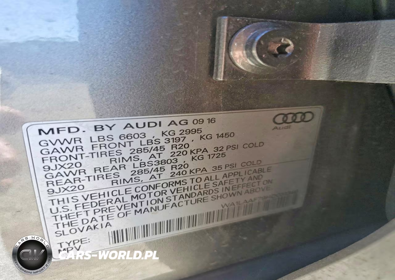 2017 Audi Q7 Premium Plus VIN:WA1LAAF79HD031346 - 13