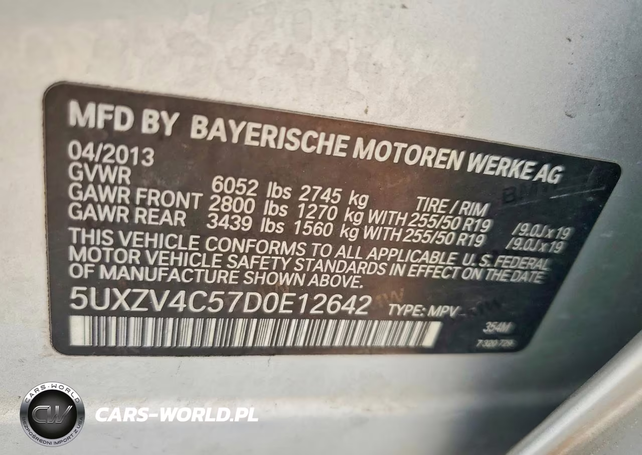 2013 BMW X5 xDrive35I VIN:5UXZV4C57D0E12642 - 13