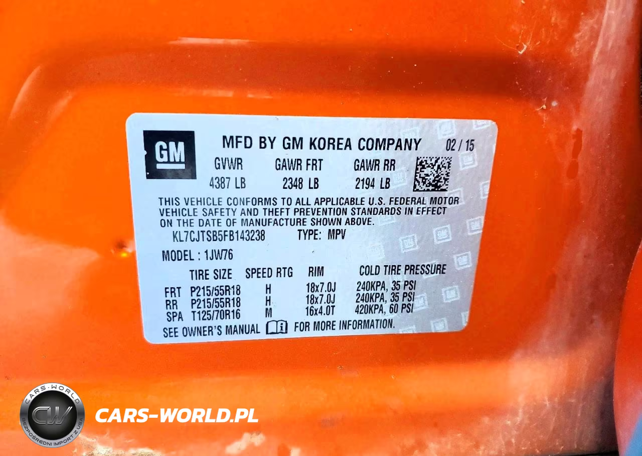 2015 Chevrolet Trax Ltz VIN:KL7CJTSB5FB143238 - 12