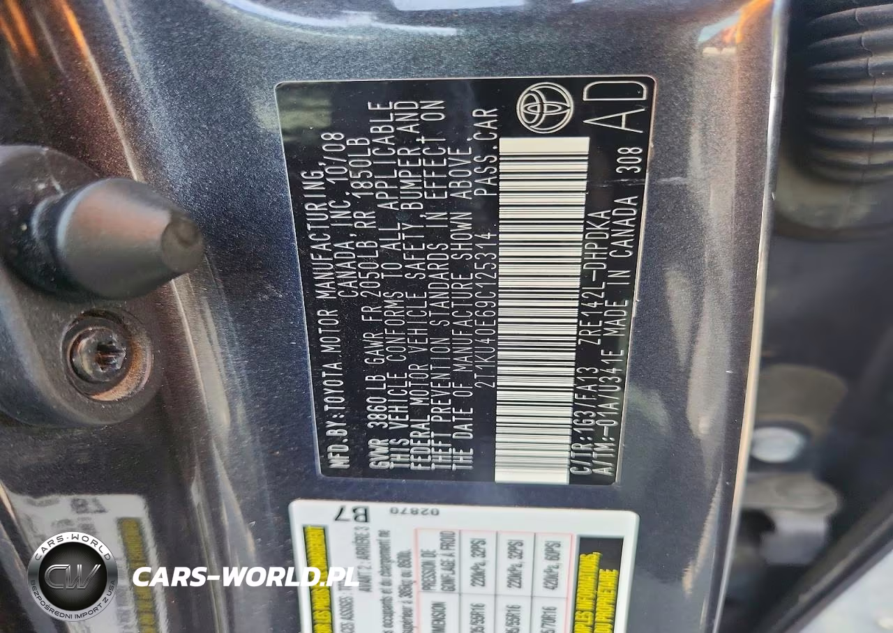 2009 Toyota Matrix Base VIN:2T1KU40E69C125314 - 12